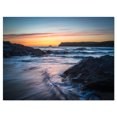 thumbnail image 2 of Setting Sun at Polzeath Beach - Modern Seascape Canvas Artwork, 2 of 3
