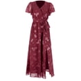 thumbnail image 1 of B91xZ Robes d'Anniversaire pour Femmes Robe Tunique à Manches Courtes Robes d'Été Décontractées Robe Courte Ample, Vin TG, 1 of 4