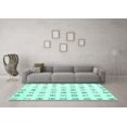 thumbnail image 3 of Ahgly Company Indoor Round Solid Turquoise Blue Modern Area Rugs, 4' Round, 3 of 4