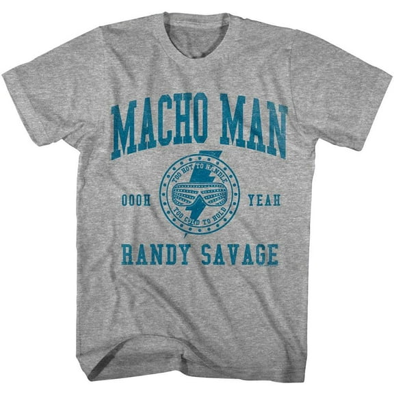 Macho Man - Collegiate - American Classics - Solid Gray Adult Short Sleeve T-Shirt