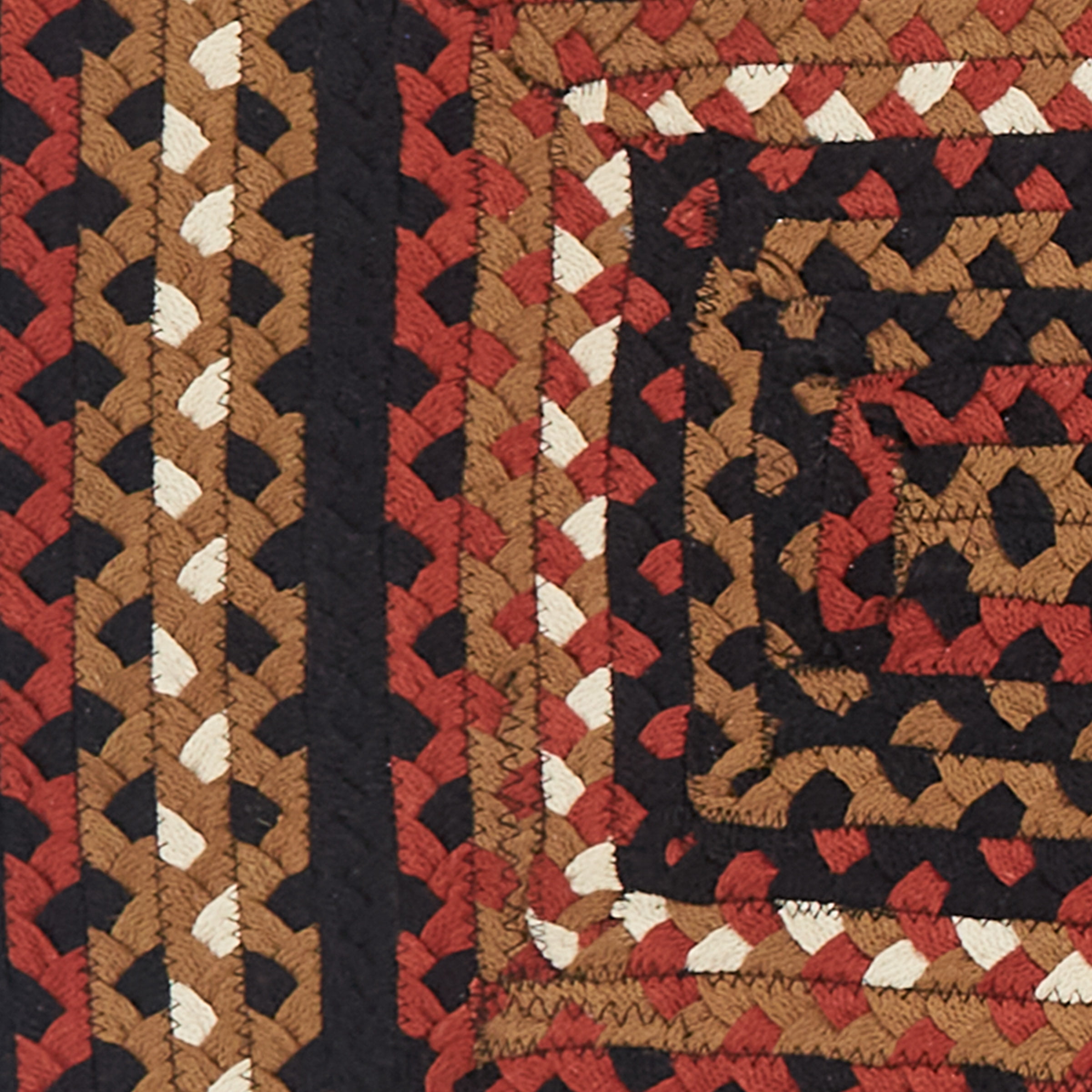Park Designs Folk Art Braided Orange Rectangle Indoor Rug Runner 2' x 6'