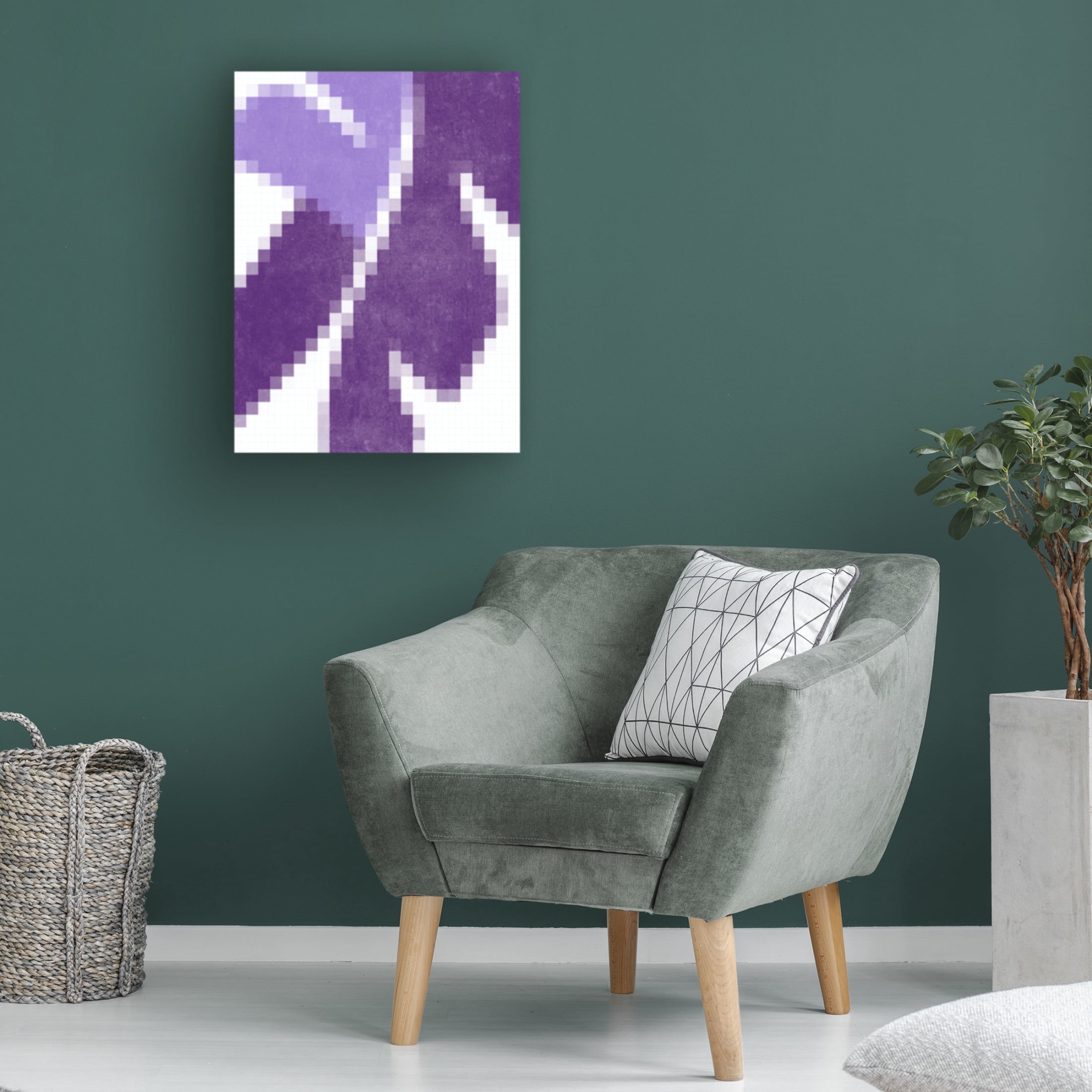 Trademark Fine Art June Erica Vess Pixel Leaves IV Canvas Wall Art