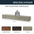 thumbnail image 2 of 60" Rustic Wood Fireplace Mantel, Wall-Mounted Floating Shelf for Home Decor, 2 of 8