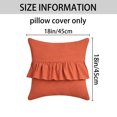 thumbnail image 7 of REGALWOVEN Boho Solid Throw Pillow Covers Set of 1 Ruffles Decorative Cushion Cases for Sofa Living Room Home Decor Orange 18" x 18", 7 of 7