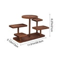 thumbnail image 3 of 5-Tier Wooden Display Shelf | Multi-Layer Storage Stand for Plants, Figurines & Collectibles | Coffee & Khaki Wood Rack | 29.5x21x13cm Home Decor Organizer, 3 of 6