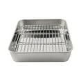thumbnail image 4 of LEFU for Stainless Steel Baking Pan with Cooling Rack Set - Multi-Size Roasting Tray for Oven Kitchen BBQ Cake Cookies Vegetables - Rust-Proof Dishwasher Safe Bakeware (26x20x5cm), 4 of 10