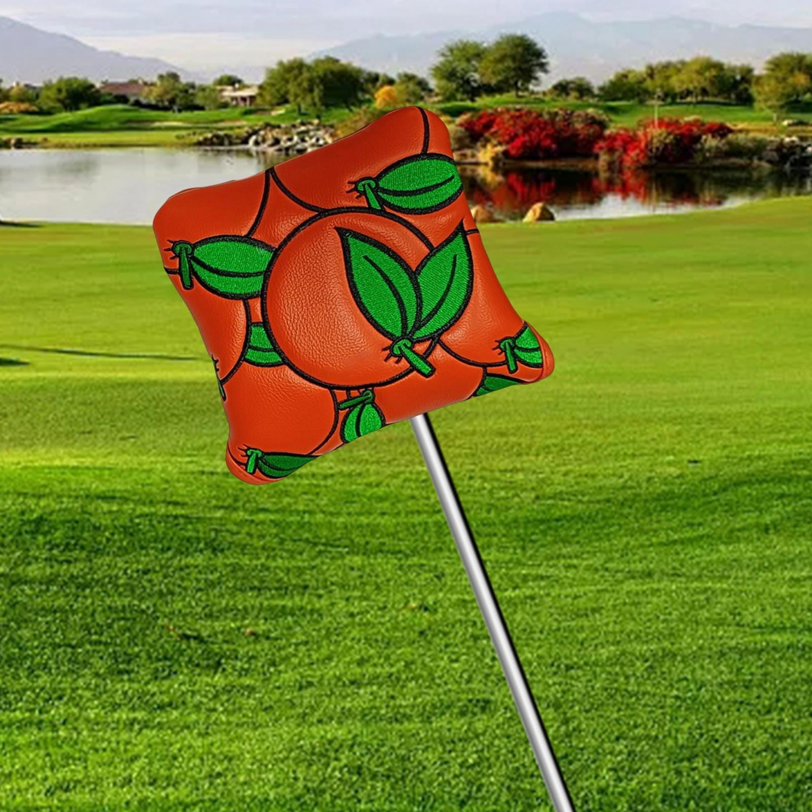 harayaa 1 Piece Faux Leather Golf Putter Cover with Magnetic Closure Protector Square