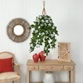 thumbnail image 2 of Nearly Natural Bougainvillea Hanging Basket, White, 2 of 3