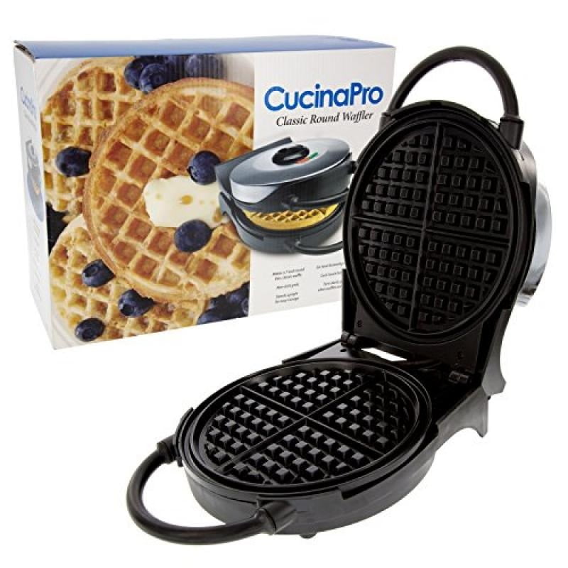 Belgian Waffle Maker Non-Stick 7.5 Waffler Iron w Patented Ready Beep and Adjustable Browning Control