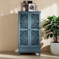 thumbnail image 2 of Tcbosik 55" Tall Storage Cabinet, 2-Door Buffet Sideboard with Drawer and Adjustable Shelf, Farmhouse Accent Cabinet, Cupboard for Kitchen, Living Room, Antique Blue, 2 of 7