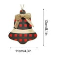 thumbnail image 3 of Hwkond Under $5 Christmas Ornaments Classic Black Red Christmas Ornaments Christmas Tree Decoration Wooden Christmas Pendant, 3 of 4