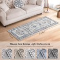 thumbnail image 2 of Boho Vintage Round Rug ft- Faux Wool Dreely Washable Area Rug Small Distressed Throw Rugs Floor Carpet for Door Mat Entryway Bedrooms Laundry (Round - ; Diameter Border ), 2 of 6
