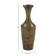thumbnail image 4 of DecMode 23" Tall Floor Dark Brown Bamboo Wood Vase with Lacquer, 4 of 7