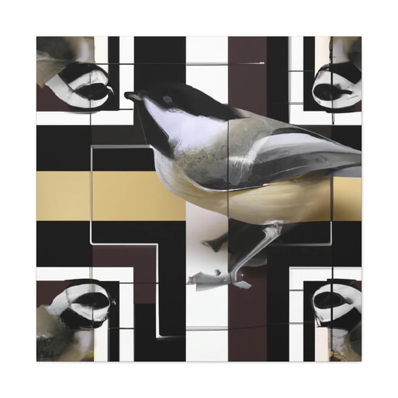 Chickadee in Deco Style - Canvas