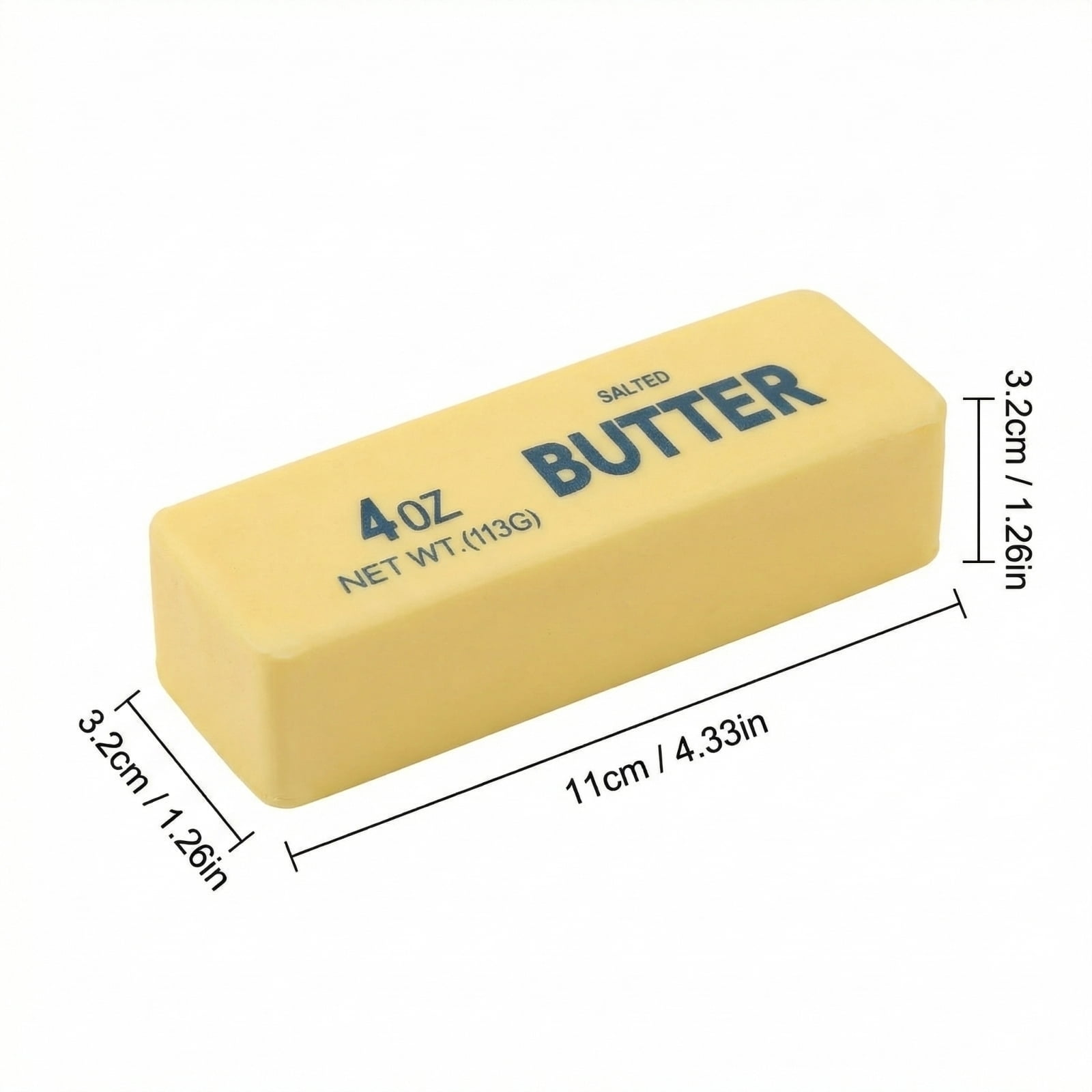 Slow Rising Squishy Butter Stick, Slow Rising Butter Squishy Toy Stress Relief Squishies for Office & Desk Use, Food Fidget Toy for Office School (4 oz)