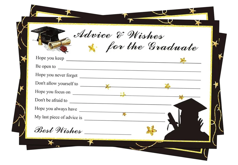 CRESTIN- Graduate Advice Cards - 50-Pack Graduation Table Game, Party Supplies 2026