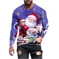 thumbnail image 2 of Aimik Ugly Christmas T-Shirt for Men Long Sleeve Xmas Snowman Print Sweatshirts Funny Holiday Pullover Crewneck Tops-Red XXXL, 2 of 4