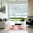 thumbnail image 7 of Ahgly Company Machine Washable Indoor Round Transitional Light Rose Pink Area Rugs, 3' Round, 7 of 7