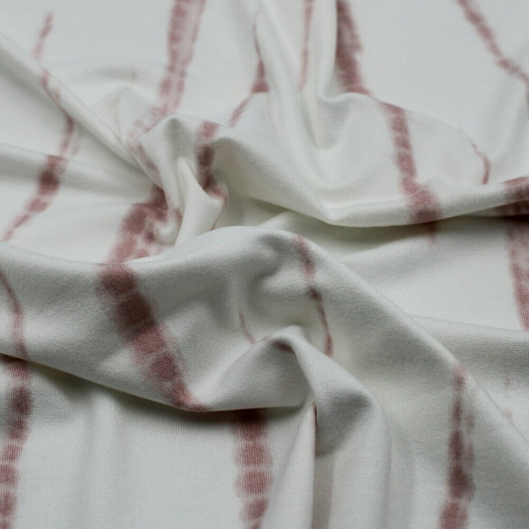 Ivory Textured Print Cotton Stretch