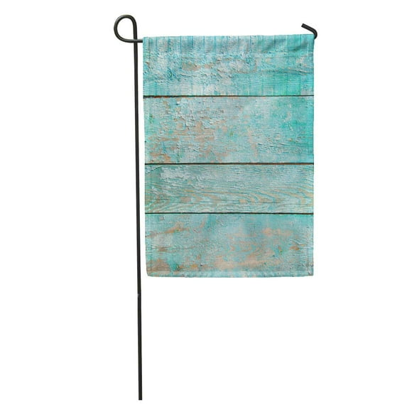 POGLIP Blue Chic Shabby Mint Wood Abstract Blank Board Boarding Color Garden Flag Decorative Flag House Banner 12x18 inch