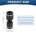 thumbnail image 2 of Uxcell 6 Pcs Conector Recto de Empuje para Conectar, Adaptador de Reductor de Tubo de 1/4" x 5/16" OD, Conector de Bloqueo Rápido para Manguera de Aire para Conexión de Sistema Neumático, 2 of 6