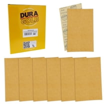 Premium 5" x 2.75" Gold Sandpaper Sheets, 40 Grit (Box of 30) - Hook & Loop Backing, Wood Furniture Woodworking, Auto Paint - For Palm Sanders, Clip-On, Hand Sanding Blocks