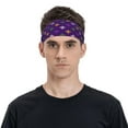 thumbnail image 4 of Goofa Purple Mardi Gras Pattern Sweatbands Sports Headband for Men & Women,Moisture Wicking Athletic headband,Breathable Sweatband,Sports accessories,Workout gear, 4 of 9