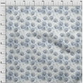 thumbnail image 3 of oneOone Cotton Poplin Grayish Blue Fabric Flower Watercolor Fabric For Sewing Printed Craft Fabric By The Yard 56 Inches Wide, 3 of 4