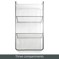 thumbnail image 4 of mDesign Plastic 3 Compartment Kitchen Food Storage Bin Cabinet Organizer, Clear, 4 of 8
