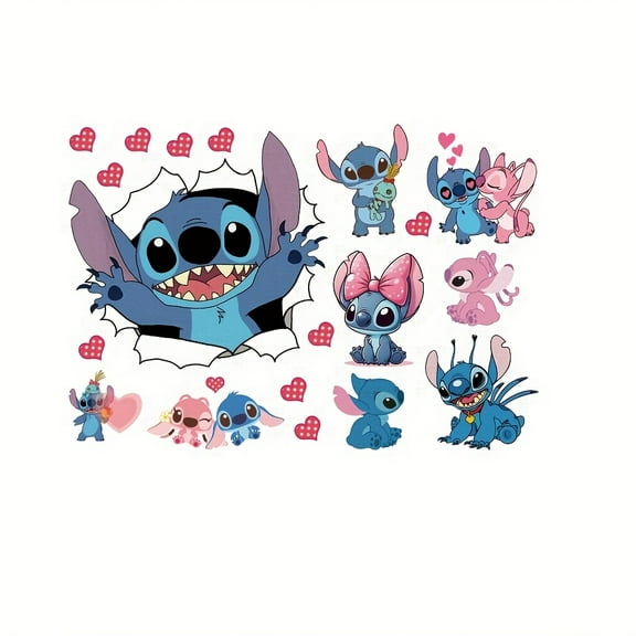 3D wall stickers, Stitch wall stickers for interior decoration, background wall decoration, 60X40CM