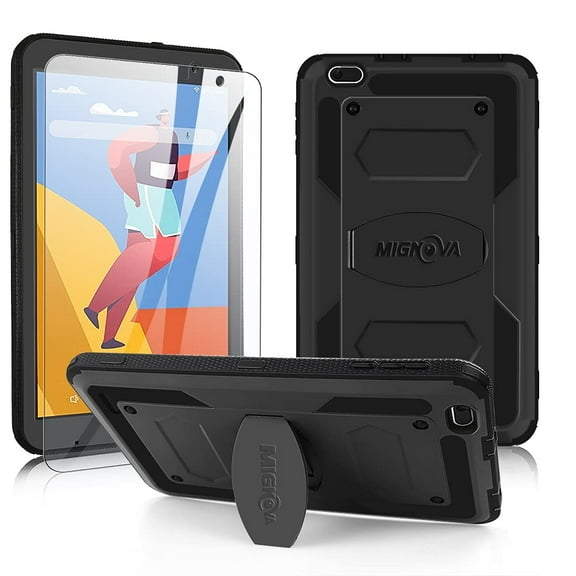 FIEWESEY Case for MatrixPad S8,Touch Y80 8 inch Case,Shock-Resistant Drop-Proof Hybrid case for Winnovo M8/TECLAST P80H/TECLAST P80X/TECLAST Mix/Haehne 8 inch Tablet+Screen Protector (Black, 1 Pack)