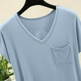 thumbnail image 5 of ZyeKqe Pajamas Tops for Women Short Sleeve Shirts Casual V Neck Sleep Top Soft Comfy Sleepwear Loungewear, 5 of 8