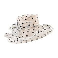 thumbnail image 2 of Organza Church Fascinator Wedding Tea Party Derby Hats Design Dot for Women Flower Wide Brim Sun Hat, 2 of 3