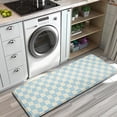 thumbnail image 3 of Light Blue and Cream Checkered Pattern Kitchen Rug Mat,Kitchen Runner Rugs Non Skid Washable,Decorative Kitchen Floor Mats for Kitchen,Sink,Laundry,17"x47.2", 3 of 7