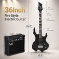 thumbnail image 2 of Glarry 37" Adult Electronic Guitar Kit w/ Amp Bag Strap Accessories for Beginner, Black, 2 of 10