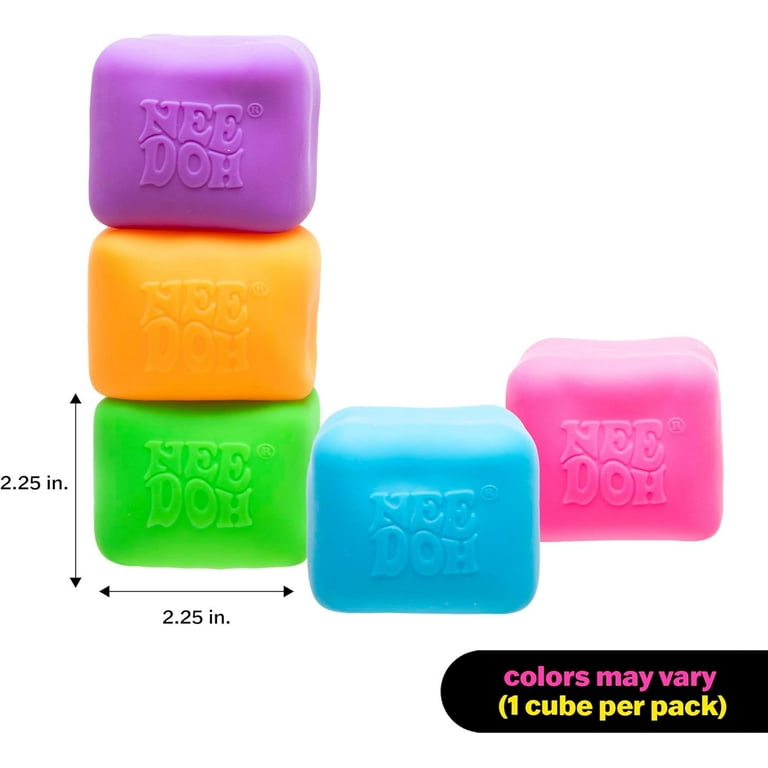 Schylling NeeDoh Nice Cube Glow - Sensory Toy with a Super Solid