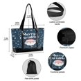 thumbnail image 2 of FORMRS Canvas Laptop Tote Bag for Women with 15.6" Computer Compartments Shoulder Handbag, Christmas Santa, 2 of 7