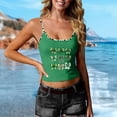 thumbnail image 4 of Momihoom Women's St. Patrick's Day Bow Graphic Cami Top, Spaghetti Strap Sleeveless Tank, 4 of 6