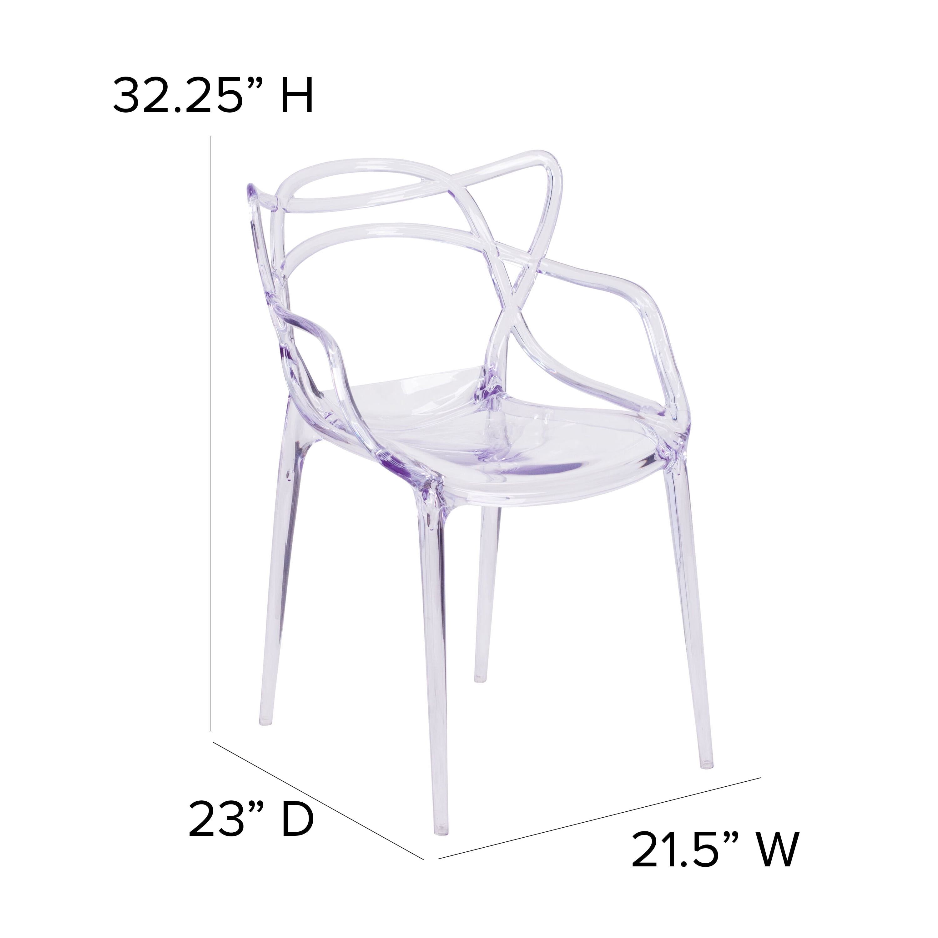 flash furniture nesting series transparent stacking side chair