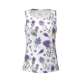 thumbnail image 3 of Picia Lavender Bicycle Pattern Women's Workout Tank Top,Breathable Activewear,Slim Fit Athletic Top,Versatile Workout Moisture-wicking top-Large, 3 of 9
