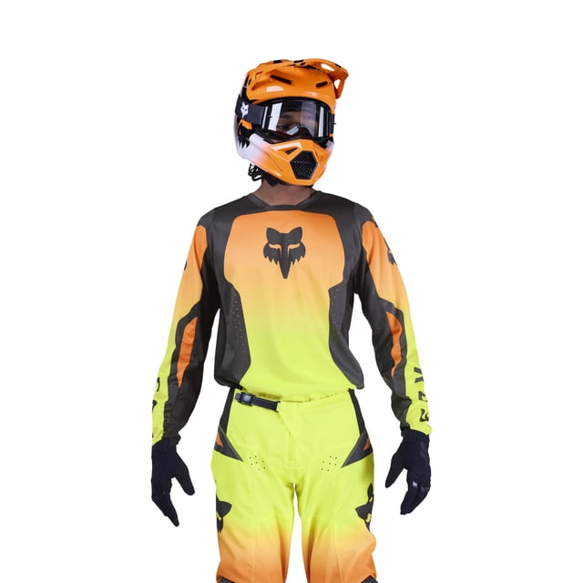Fox Racing 180 Shield - Camiseta de motocross para hombre, color amarillo fluorescente, talla grande