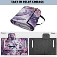 thumbnail image 6 of FUIALDOLG 51x30Inch Purple Floral HummingbirdsGolf Cart Seat Covers Universal Golf Cart Seat Towel Blacken with Pocket Fit Most 2 Seats Club Car Decor Accessories, 6 of 8