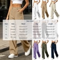 thumbnail image 3 of Oksale Khaki Pants for Women High Waisted Chino Pants with Pockets Trendy Vintage Loose Straight Leg Dress Pants Lightweight Trendy Trousers Navy XL, 3 of 7