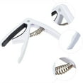 thumbnail image 2 of SWETRACE Capo for Guitar and Ukulele White Metal 1Set 3.5x2.8x0.4In, 2 of 8