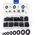thumbnail image 1 of Black Plastic Washers, Washer For Mechanics, Assortment Of Washers Washer For Mechanics 500 Pcs, 1 of 5