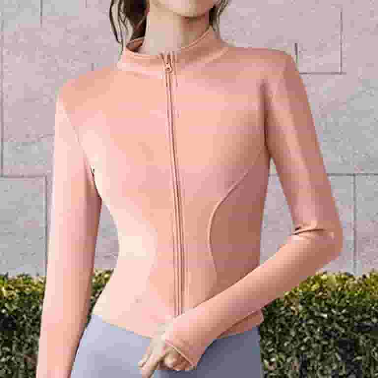 【あすつく】 Women Tops Gym Jacket Sports Menolana Polyester Slim Spandex Clothing