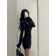 thumbnail image 2 of Vestido Sexy de hueso de pescado negro para niños, falda de cadera envuelta con fragancia pequeña Y2K, ropa de mujer para principios de primavera, otoño e invierno, nuevo, 2023, 2 of 3