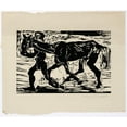 thumbnail image 2 of Lovis Corinth 23x20 Black Ornate Framed Double Matted Museum Art Print Titled: Man and Horse (1920), 2 of 5