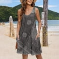 thumbnail image 6 of Njagoc3 Womens Sleeveless Gray Textured Flowy Mini Dress for Summer Casual & Loungewear, 6 of 6