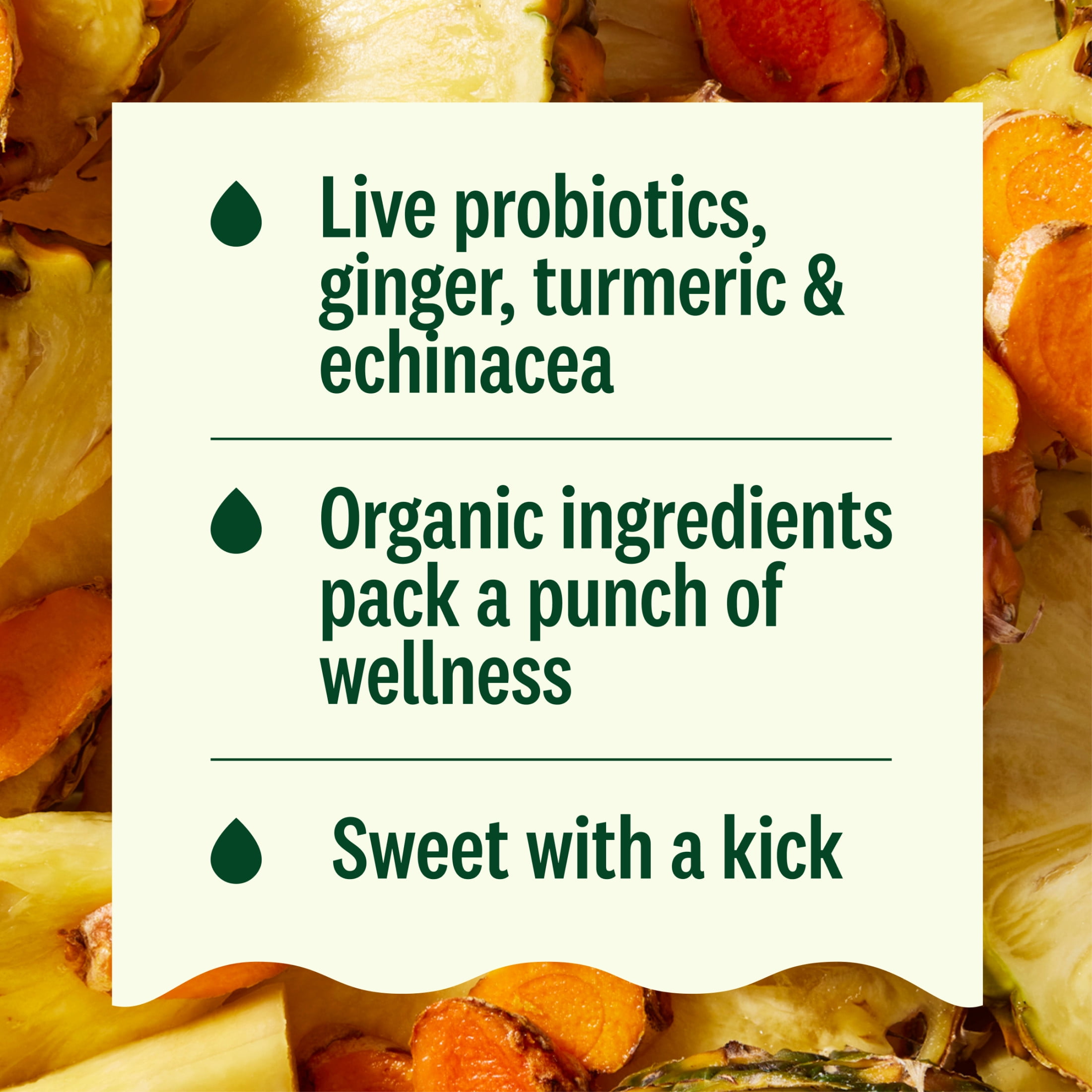 Suja Organic Immunity Turmeric Pineapple Wellness Shots, 1.7 fl oz Bottle, 4-Pack